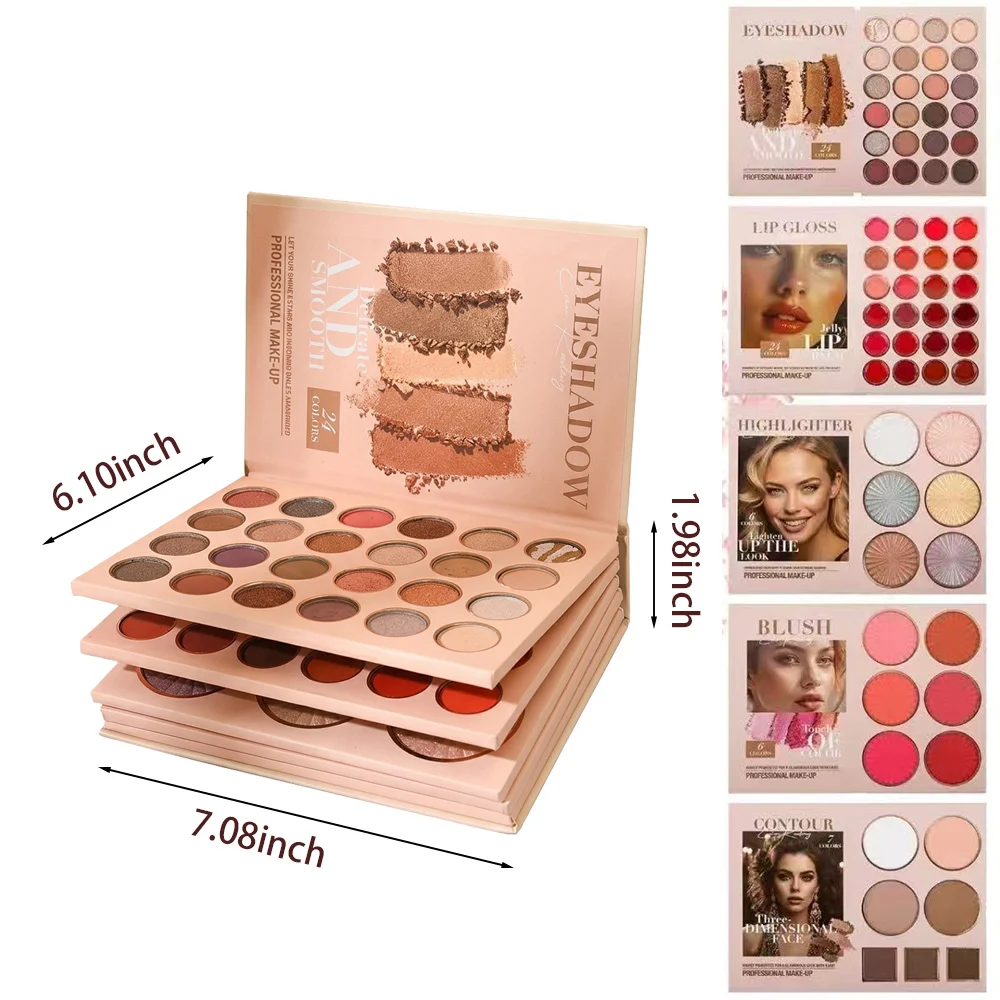 📚 5-TIER “BOOK-STYLE” ALL-IN-ONE MAKEUP PALETTE (67 SHADES) 💄✨