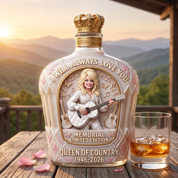 IN LOVING MEMORY OF THE QUEEN OF COUNTRY: COMMEMORATIVE WHISKEY BOTTLE