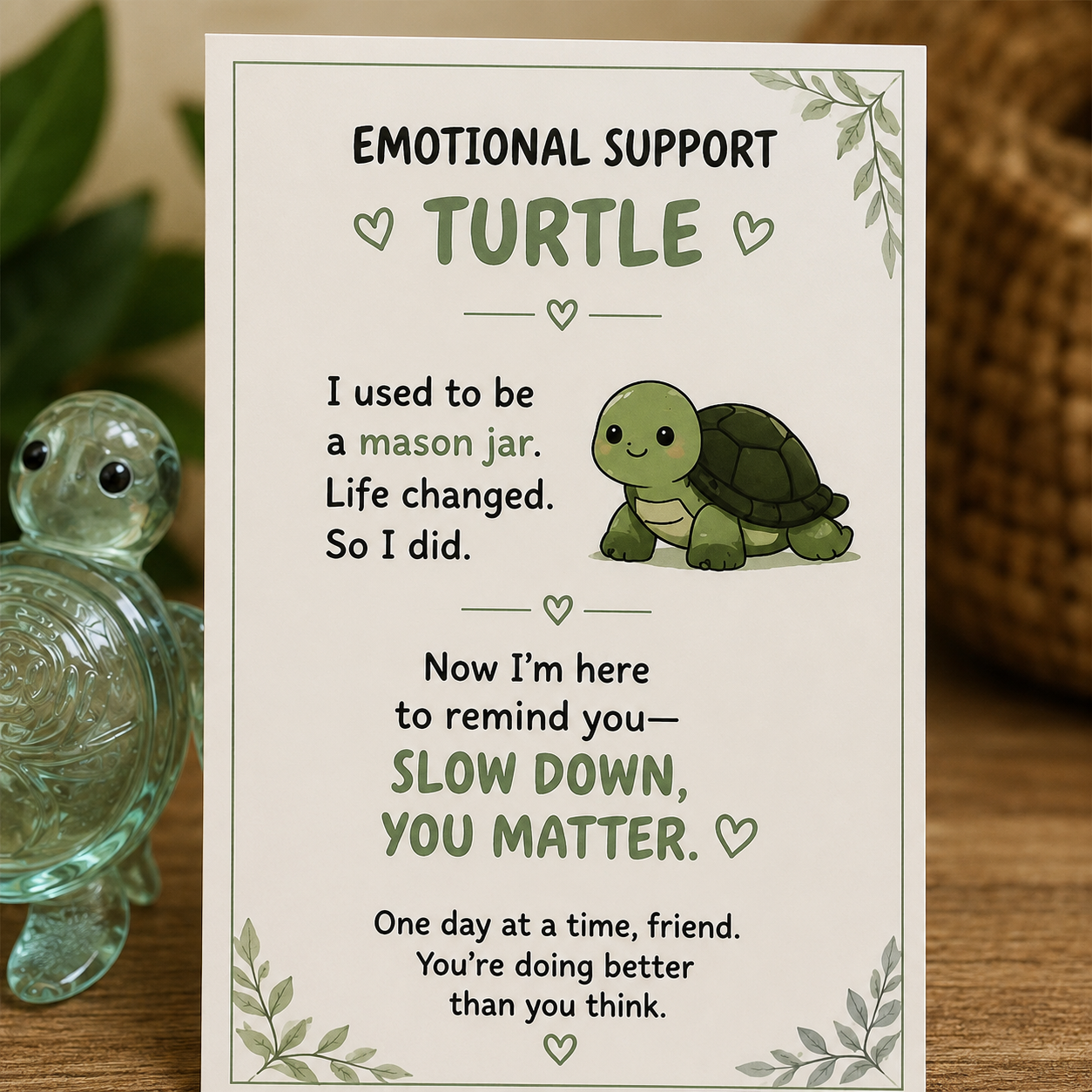🌸🐝 Emotional Support Glass Animal Gift Set – A Meaningful Little Reminder That You Matter 💕