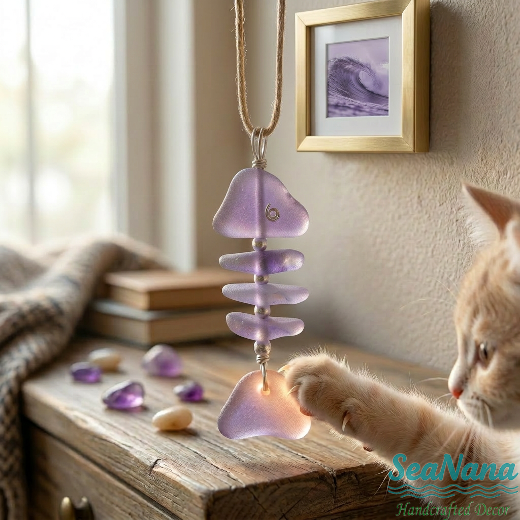 🐟Ocean's Gift Sea Glass Fish Ornament