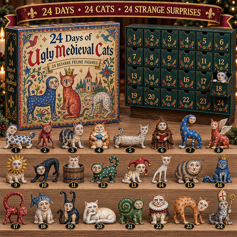 🔥Last Day 50% OFF -🐈 24 Days of Ugly Medieval Cats🏰