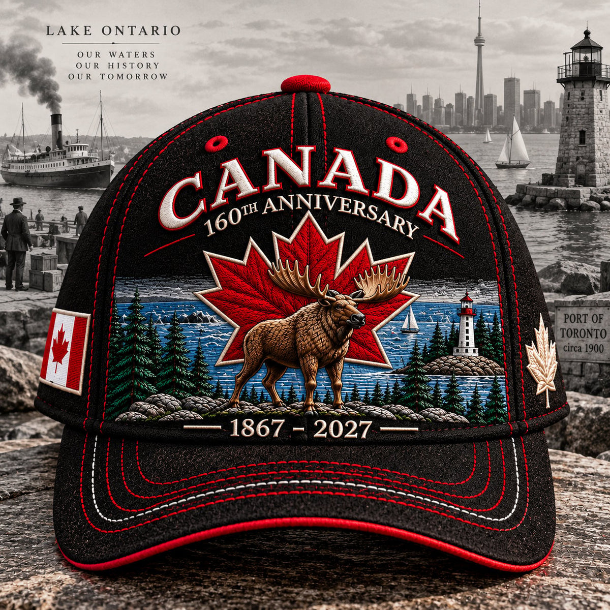 💝LAST DAY 50% OFF - 🍁 Canada 160th Anniversary 1867–2027 – Premium Embroidered Heritage Cap100% Cotton • Detailed Embroidery • Comfortable Fit
