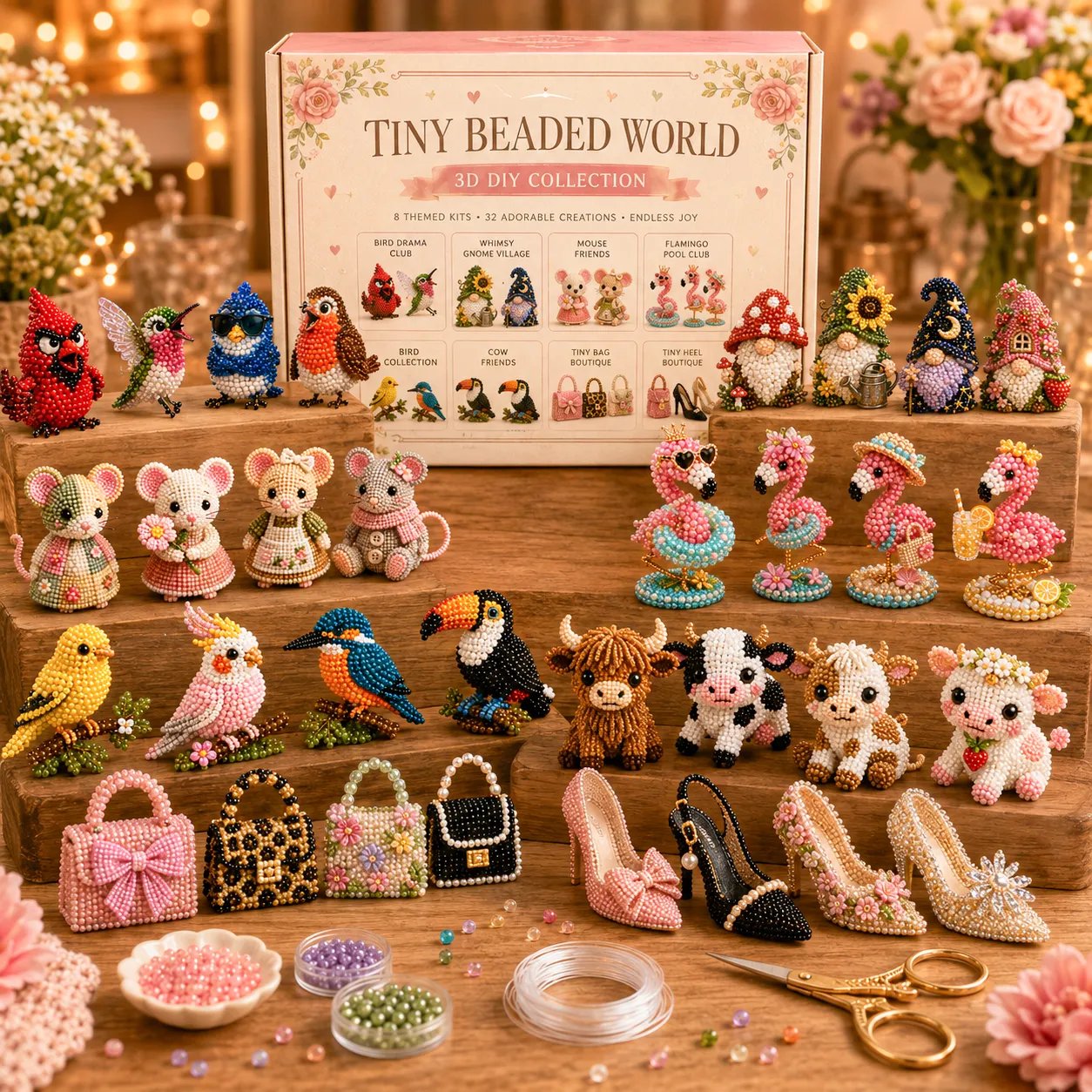 🧵🧵✨ Creative Beaded Mini World 3D DIY Kit Collection