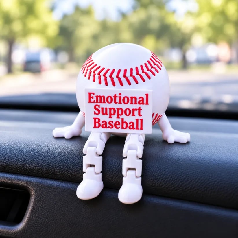 🏈 Emotional Support Sports Buddy™ – Funny Football, Tennis & Baseball Desk Companion