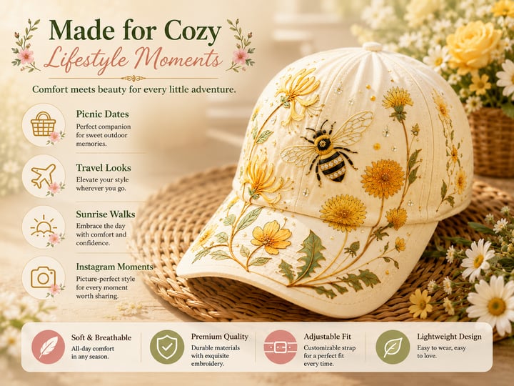 🔥Last Day 49% OFF 🌸🌿Garden Morning Cap (✨2026 Limited Edition)