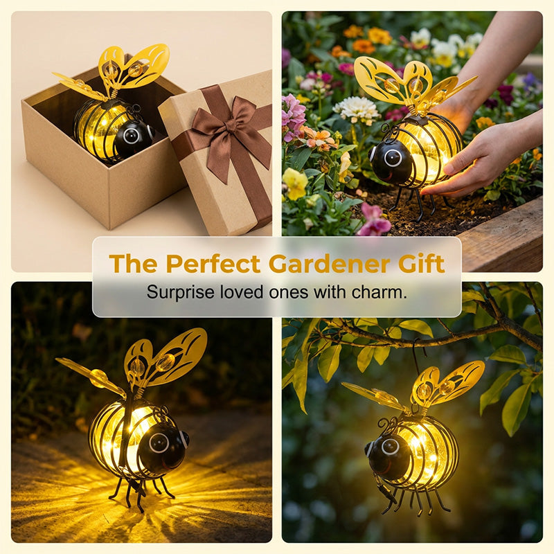 📢📢50% OFF !! ⏰🐝 Solar Powered Hanging Bee Garden Light