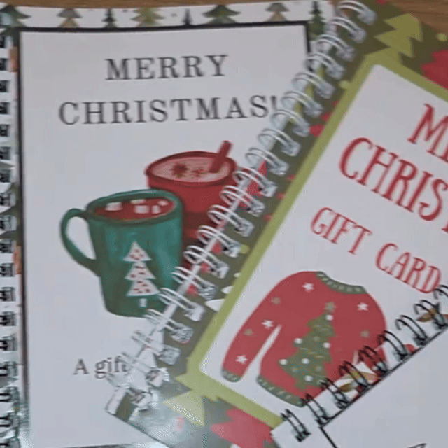Christmas gift card book