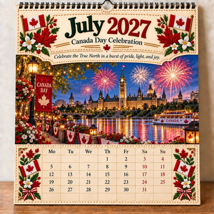 🇨🇦🍁 2027 Canada 160th Anniversary Commemorative Wall Calendar 🍁🇨🇦