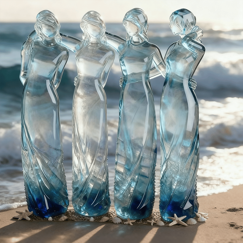 👩🏻‍🤝‍👩🏻Sisters by My Side, Celebrates Friendships Three Sisters Sculpture🎁Thanksgiving Day, Christmas, birthday gifts