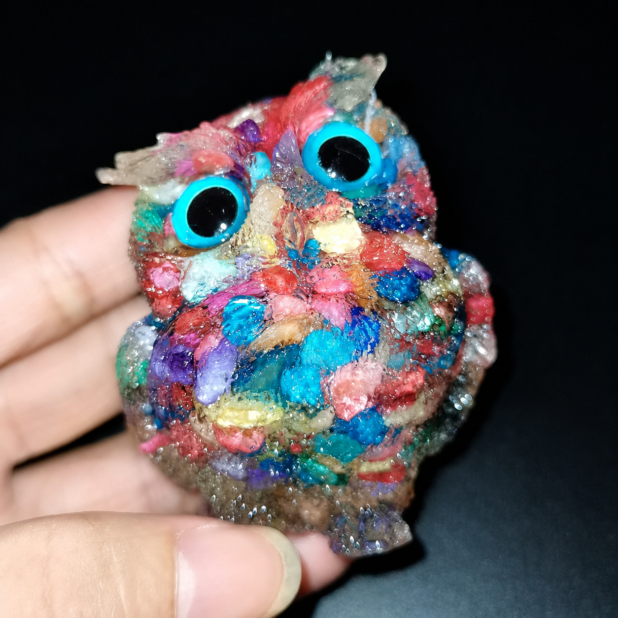 🦉✨ Natural Amethyst Crystal Owl Handmade Appalachian Workshop Piece