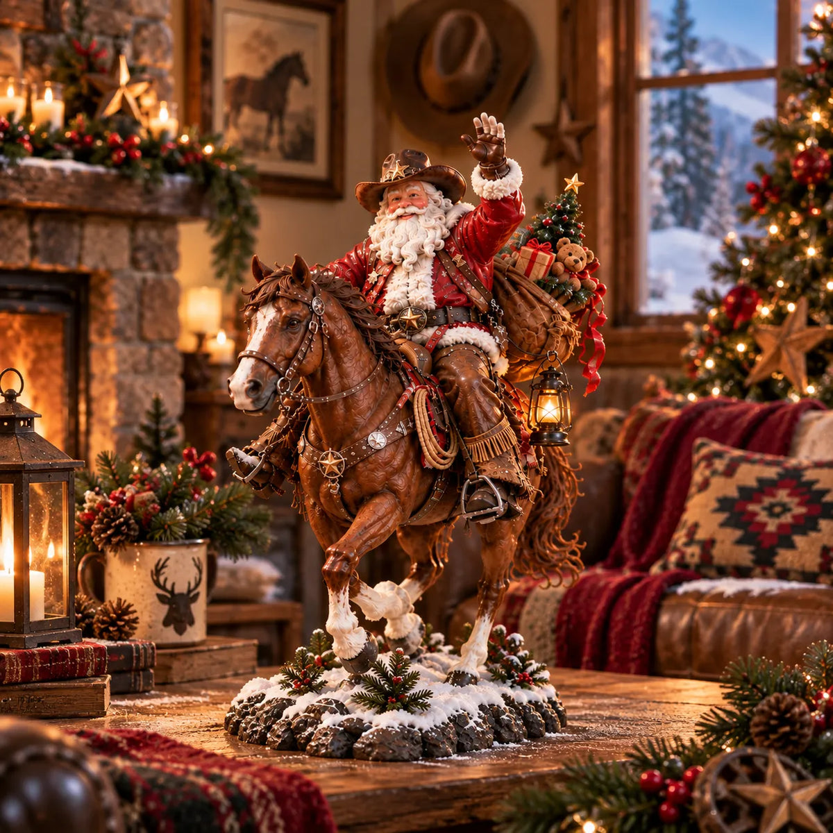 🔥Last Day 50% OFF🎄🤠 The Old West Cowboy Santa – A Homeward Christmas Keepsake