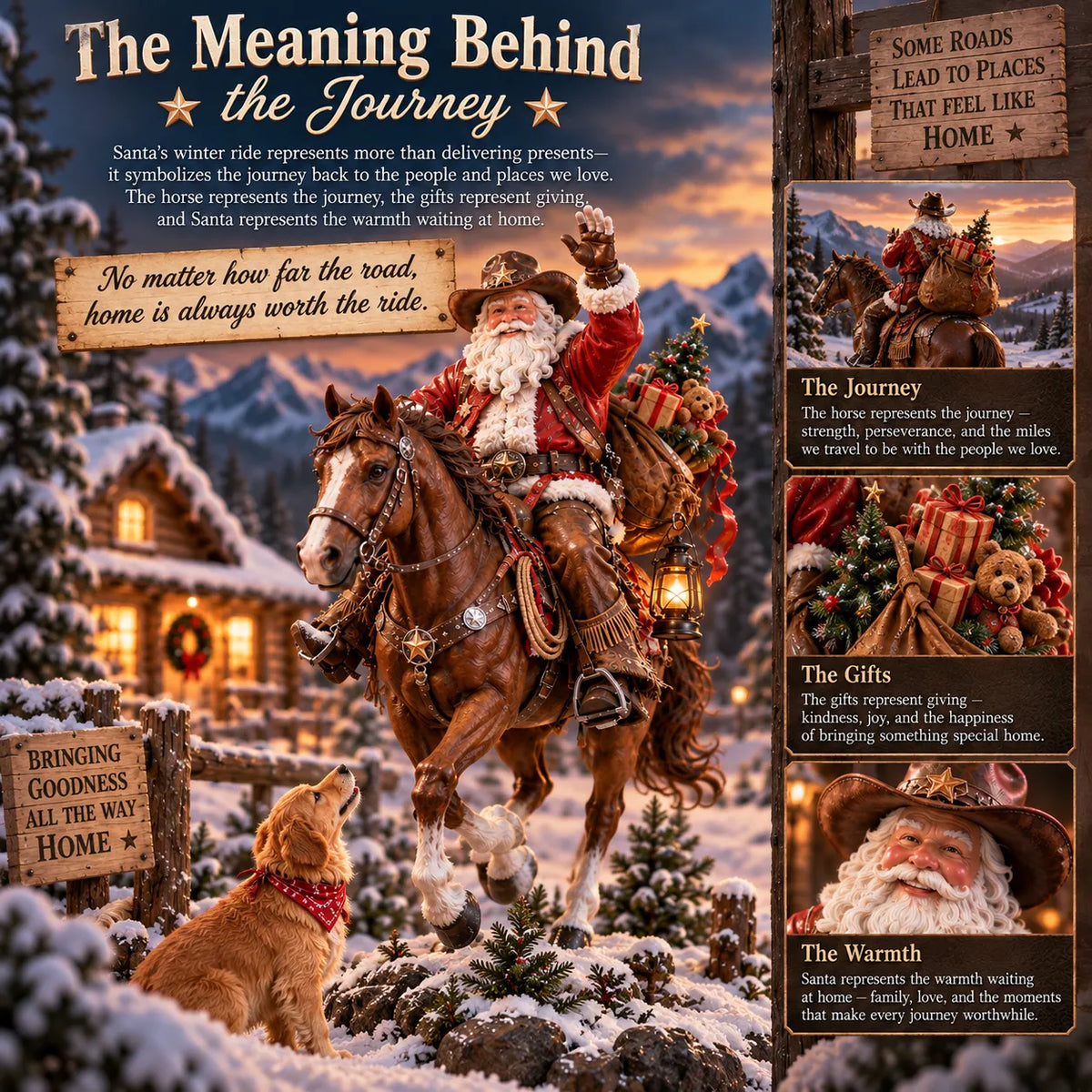 🔥Last Day 50% OFF🎄🤠 The Old West Cowboy Santa – A Homeward Christmas Keepsake