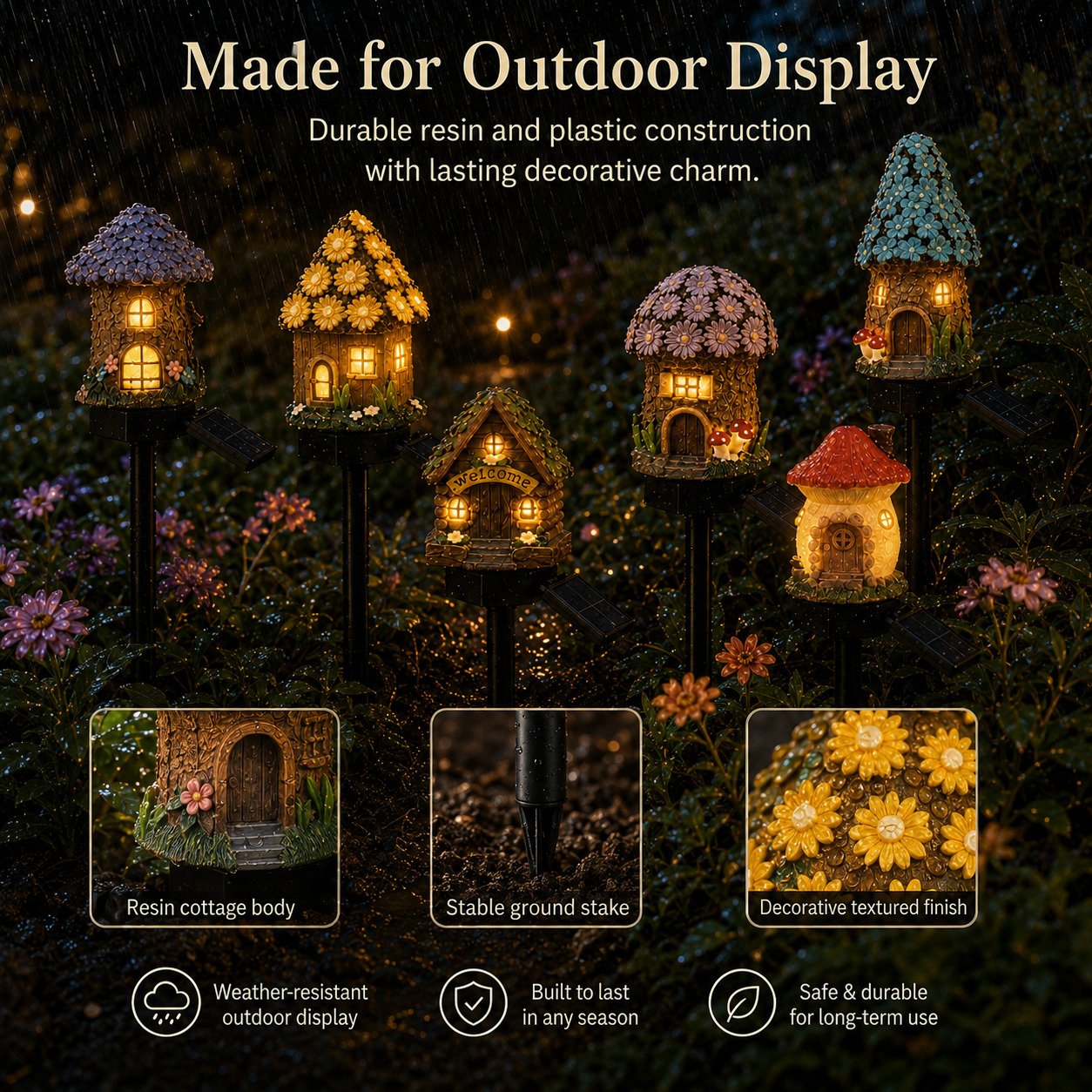 🔥Last Day 49% OFF🍄Solar Fairy-Tale Mushroom Cottage Garden Light💡
