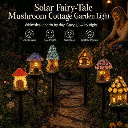 🔥Last Day 49% OFF🍄Solar Fairy-Tale Mushroom Cottage Garden Light💡