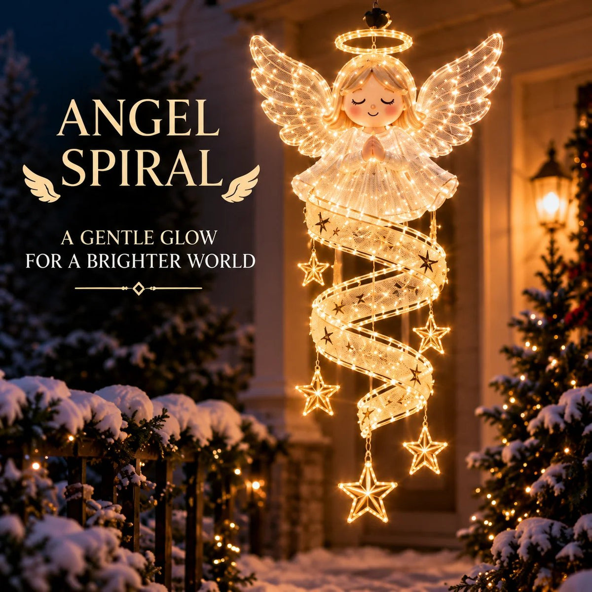 ⏳ Last Day 49% OFF – 🎄Christmas Magic Spiral™ Hanging LED Light Collection