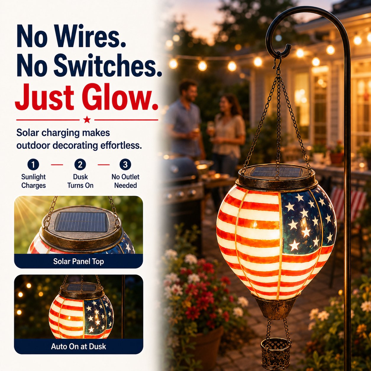 🔥LAST DAY 50% OFF -Buy 2, Get Free Shipping — 250th Anniversary Edition Solar Hot Air Balloon Lanterns