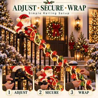 🔥Last Day 50% OFF 🎅 Santa Magic Gift Cascade Railing Light