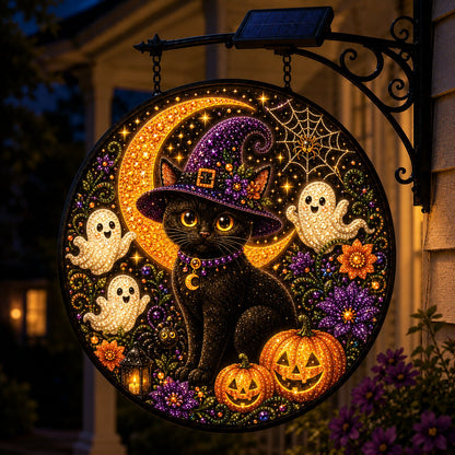 💥LAST DAY 57% OFF - 🎃 Solar Halloween LED Hanging Sign Light 👻 (📦Buy 2 Free Shipping)