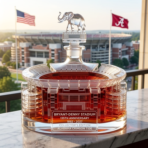 Roll Tide! 135th Anniversary Bryant-Denny Stadium Edition Whiskey Bottle