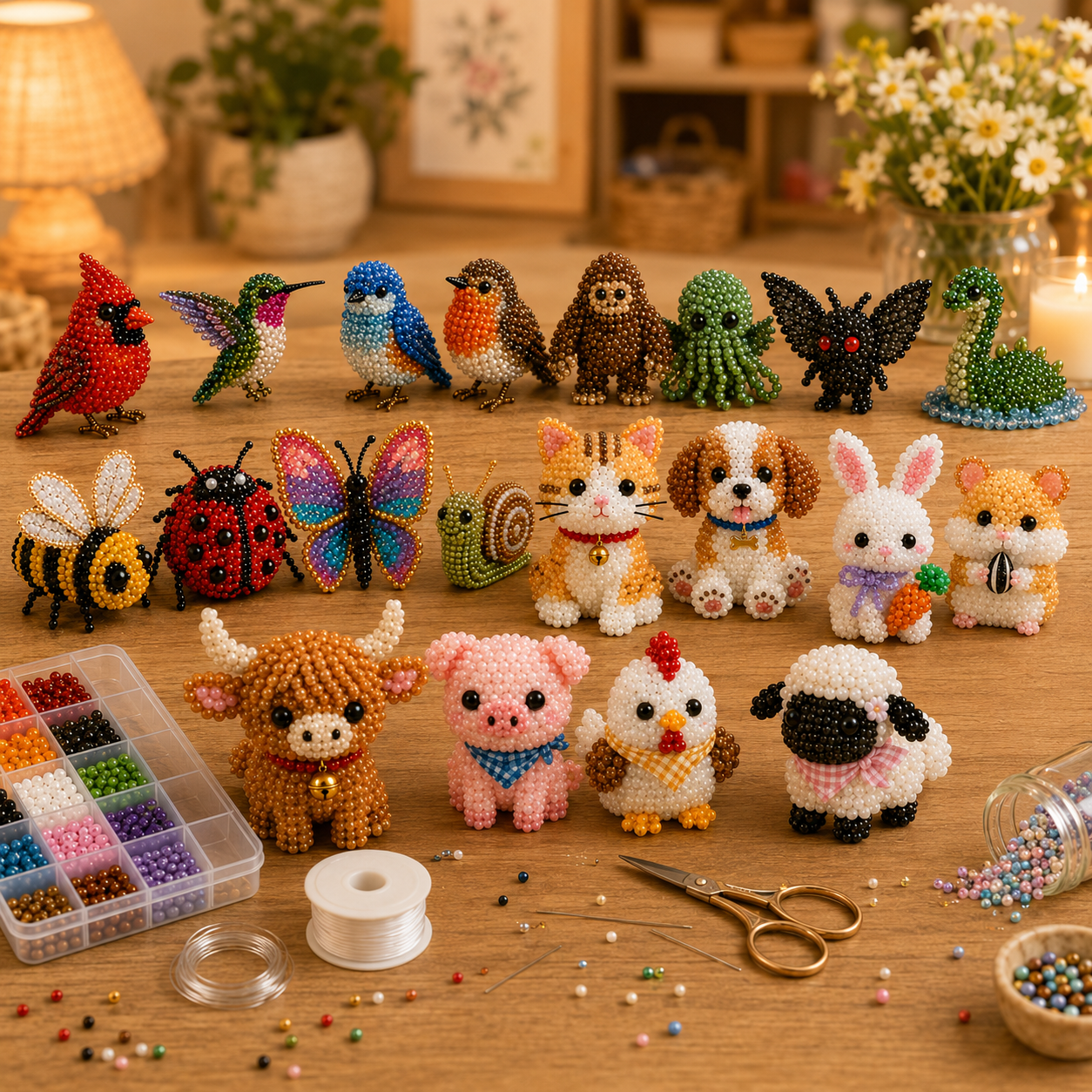 🔥Last Day 50% OFF - 🧵✨ Tiny 3D Beaded Animal DIY Kit