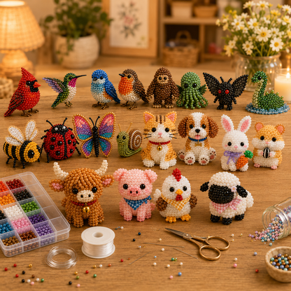 🔥Last Day 50% OFF - 🧵✨ Tiny 3D Beaded Animal DIY Kit