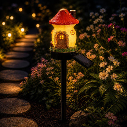 🔥Last Day 49% OFF🍄Solar Fairy-Tale Mushroom Cottage Garden Light💡