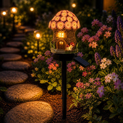 🔥Last Day 49% OFF🍄Solar Fairy-Tale Mushroom Cottage Garden Light💡
