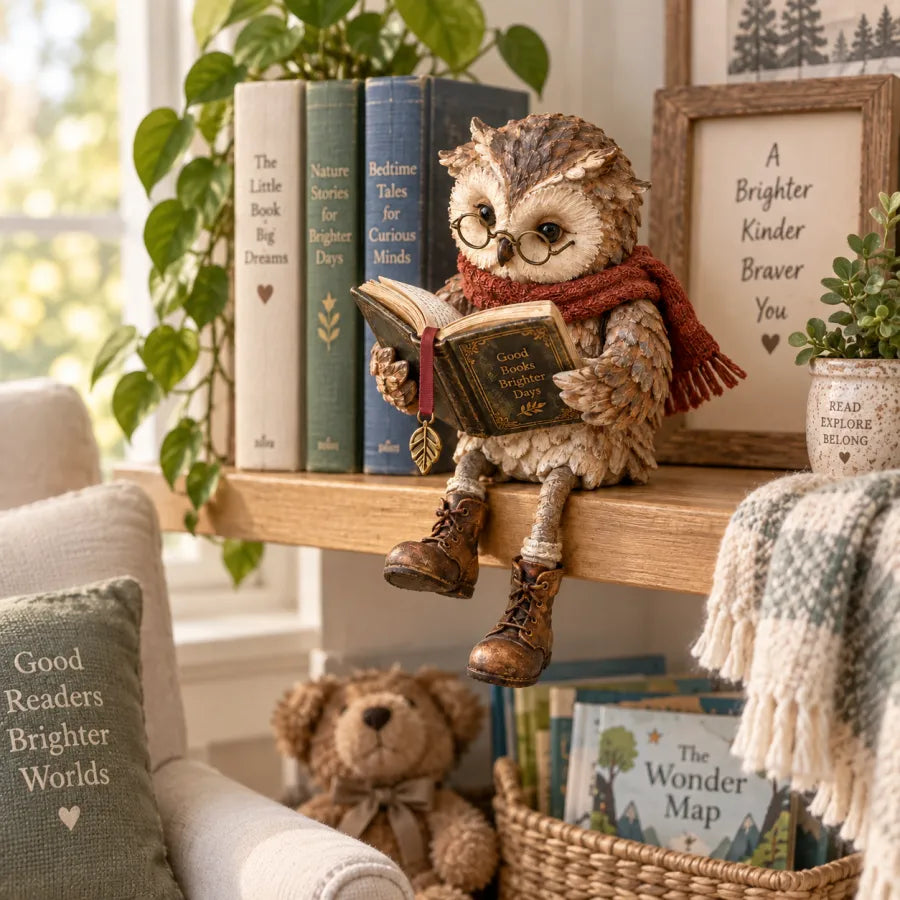 🔥LAST DAY 50% OFF -🦉Reading Owl Figurine