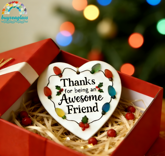【Awesome Friend】Heartfelt Holiday Thank You Ornament
