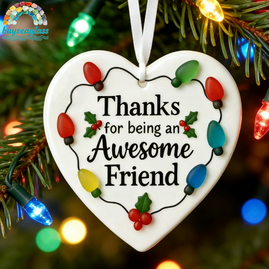 【Awesome Friend】Heartfelt Holiday Thank You Ornament