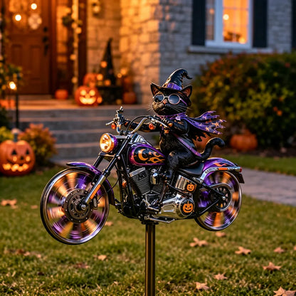 🎃 BikerSpooky™ Halloween Motorcycle Garden Windmill 🏍️