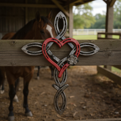 Blessed Horseshoe Cross with Heart - A Symbol of Faith, Protection, and Love That Endures