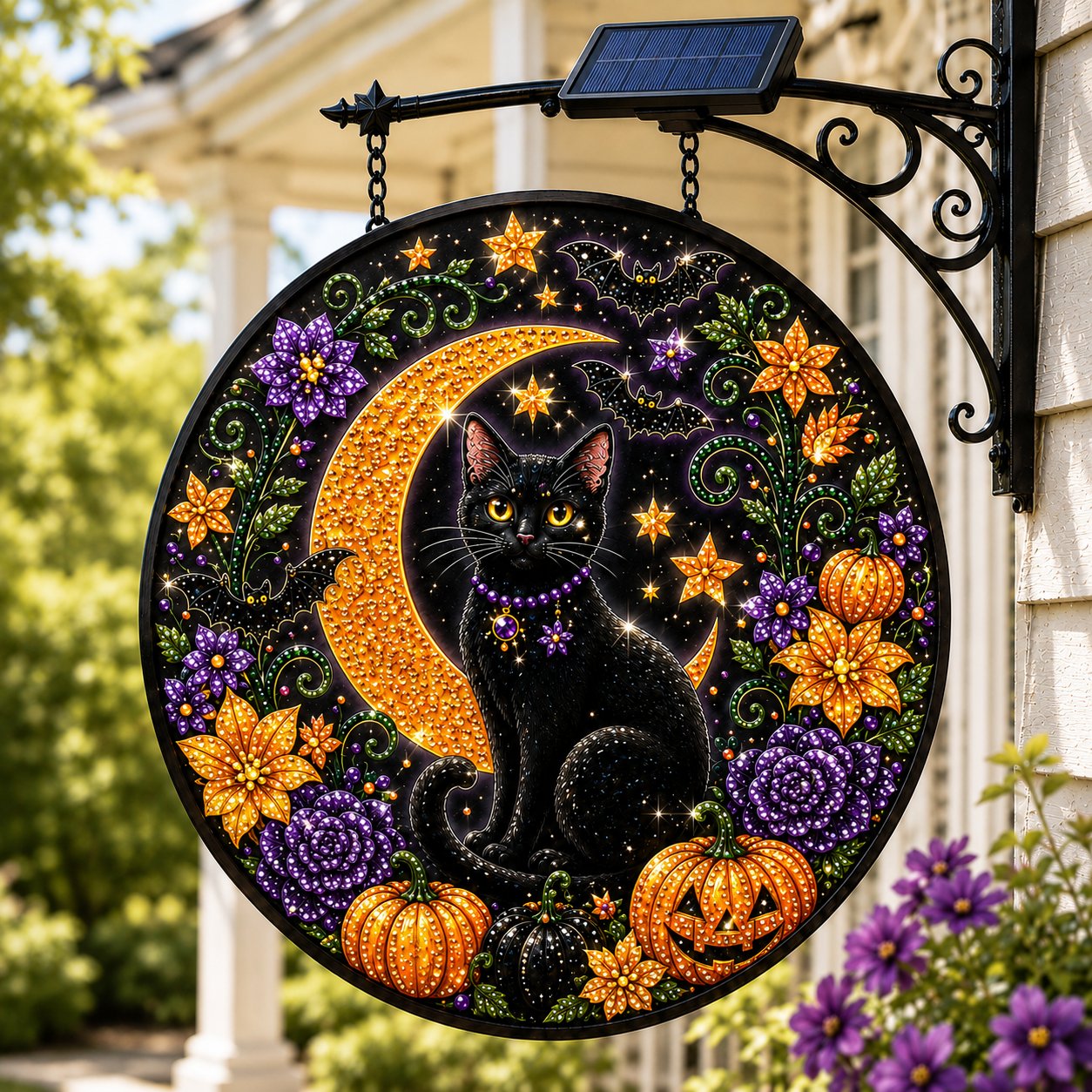 💥LAST DAY 57% OFF - 🎃 Solar Halloween LED Hanging Sign Light 👻 (📦Buy 2 Free Shipping)