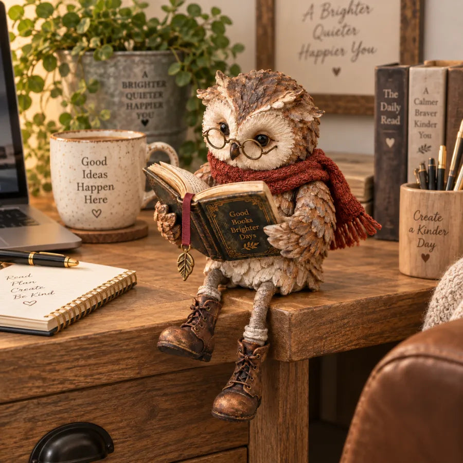 🔥LAST DAY 50% OFF -🦉Reading Owl Figurine