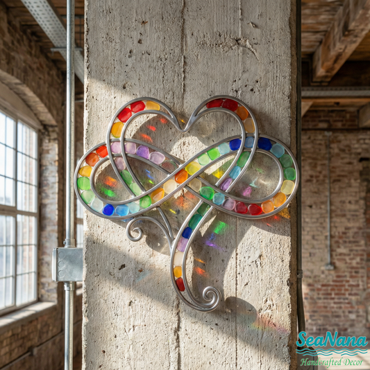 🔥100% Handcrafted - 💞Infinity heart Sea Glass Decor