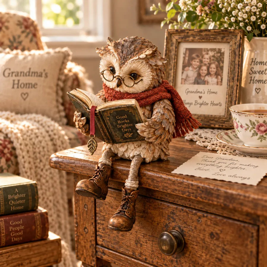 🔥LAST DAY 50% OFF -🦉Reading Owl Figurine
