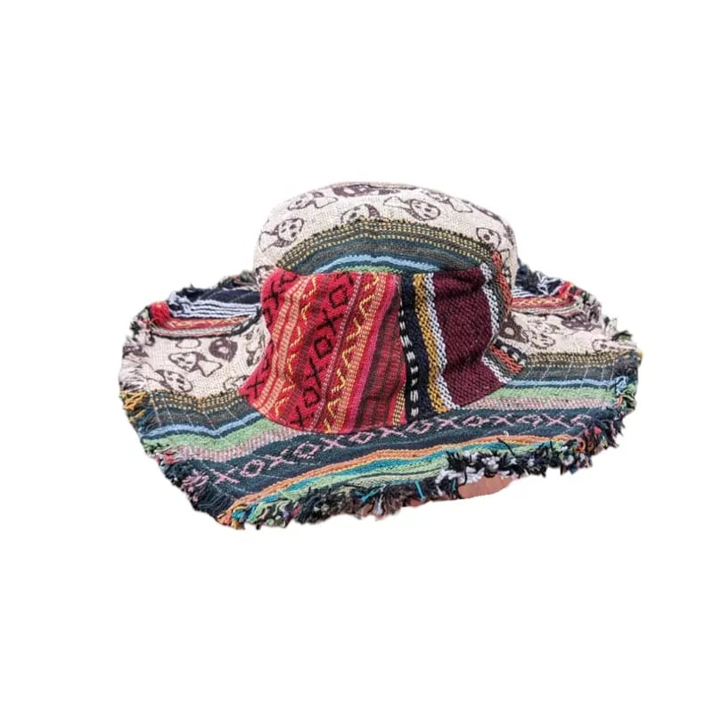 🔥Last Day 55% OFF - 🍄🎩Patchwork Multicolored Mushroom Hemp Hat with Hidden Pocket Fedorahats