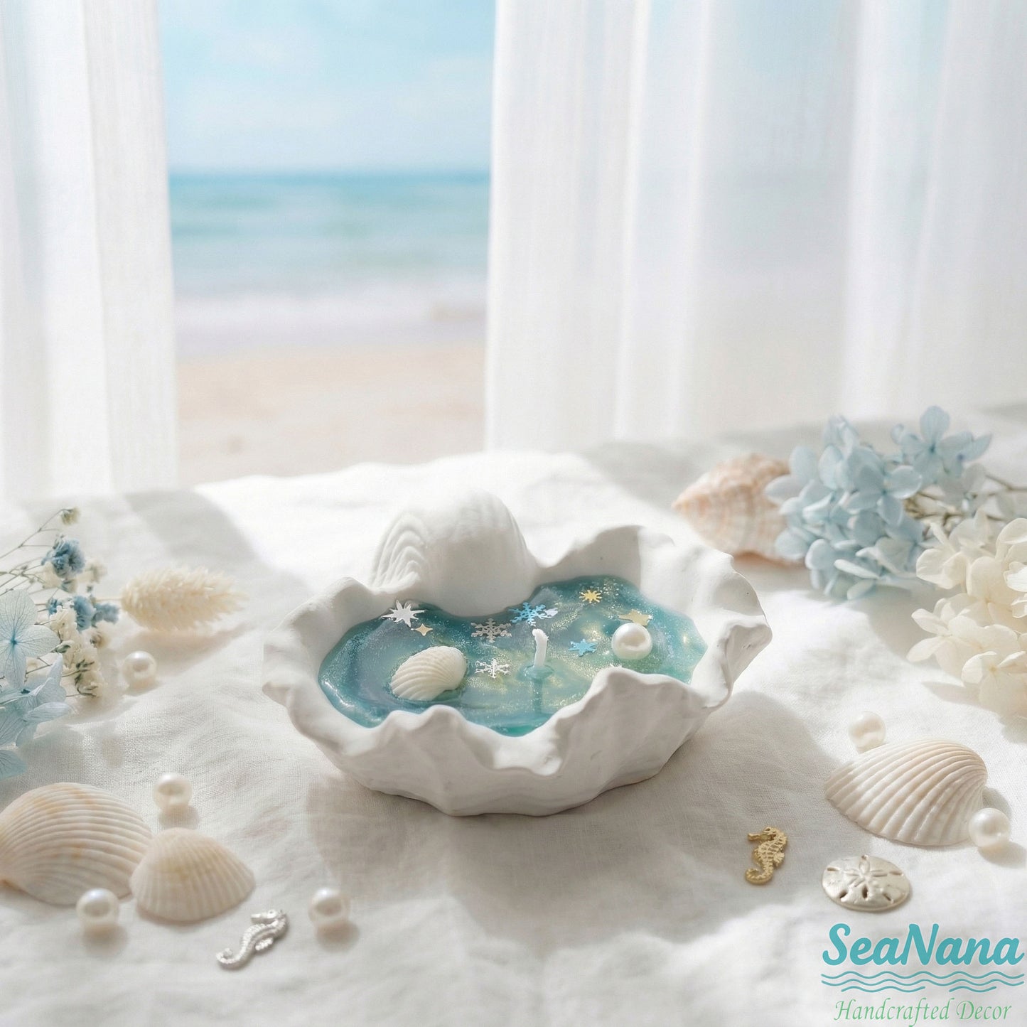 ✨ Ocean Glow Candle - Handmade Sea Life Aromatherapy