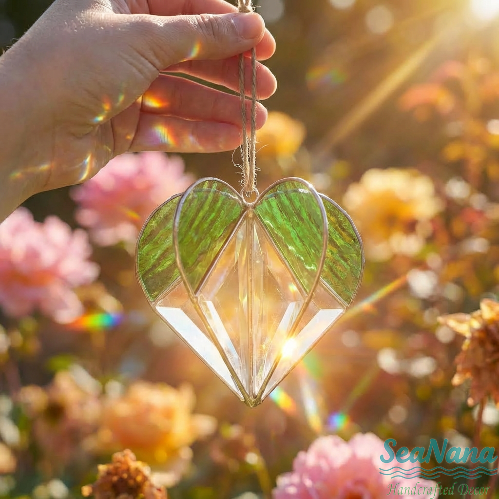 ☀️Colorful Heart-Shaped Glass Suncatcher