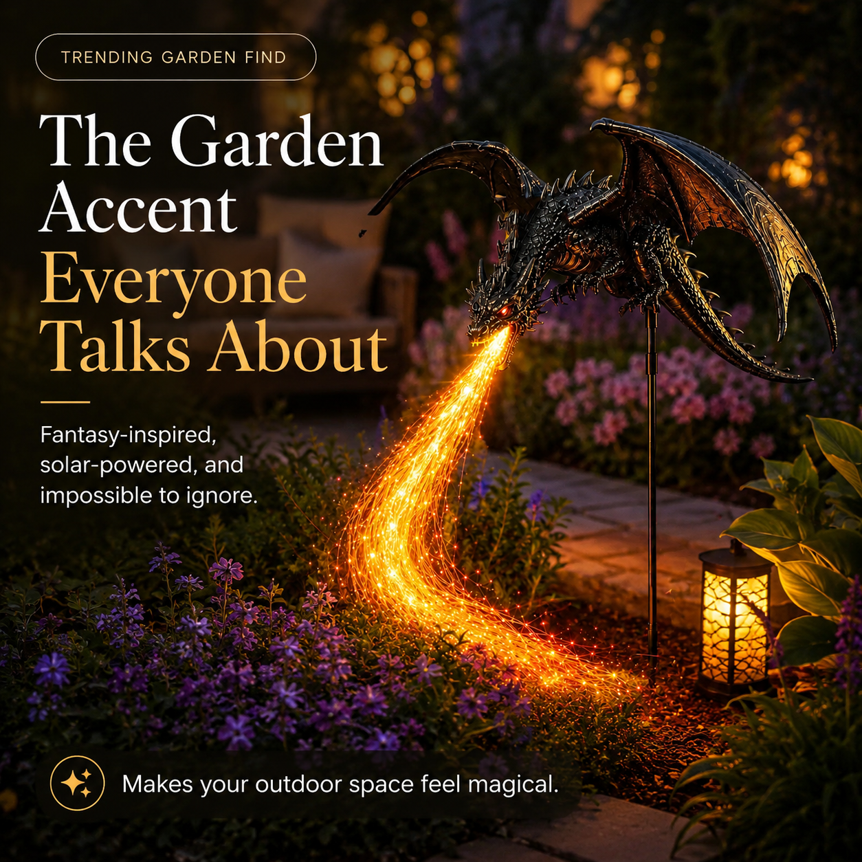 🔥Last Day 50% OFF -Solar Dragon Fire Garden Light