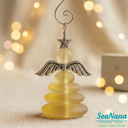 🧚Handmade Sea Glass Angel Hanging Ornament
