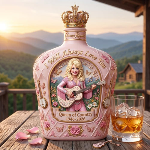 IN LOVING MEMORY OF THE QUEEN OF COUNTRY: COMMEMORATIVE WHISKEY BOTTLE