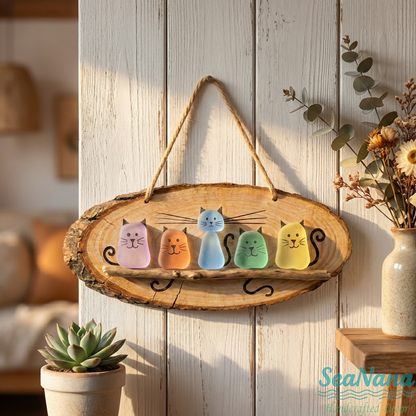 😻💕 Super Cute Sea Glass Cat Wall Hanging ✨🐾