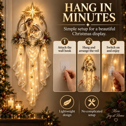 ✨50% OFF Today | Holy Family Star Veil™ – Meaningful Christmas Wall Decor