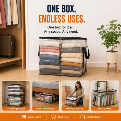 🔥Last Day 50% OFF-📦️Large Dustproof Storage Box with Handle📦️