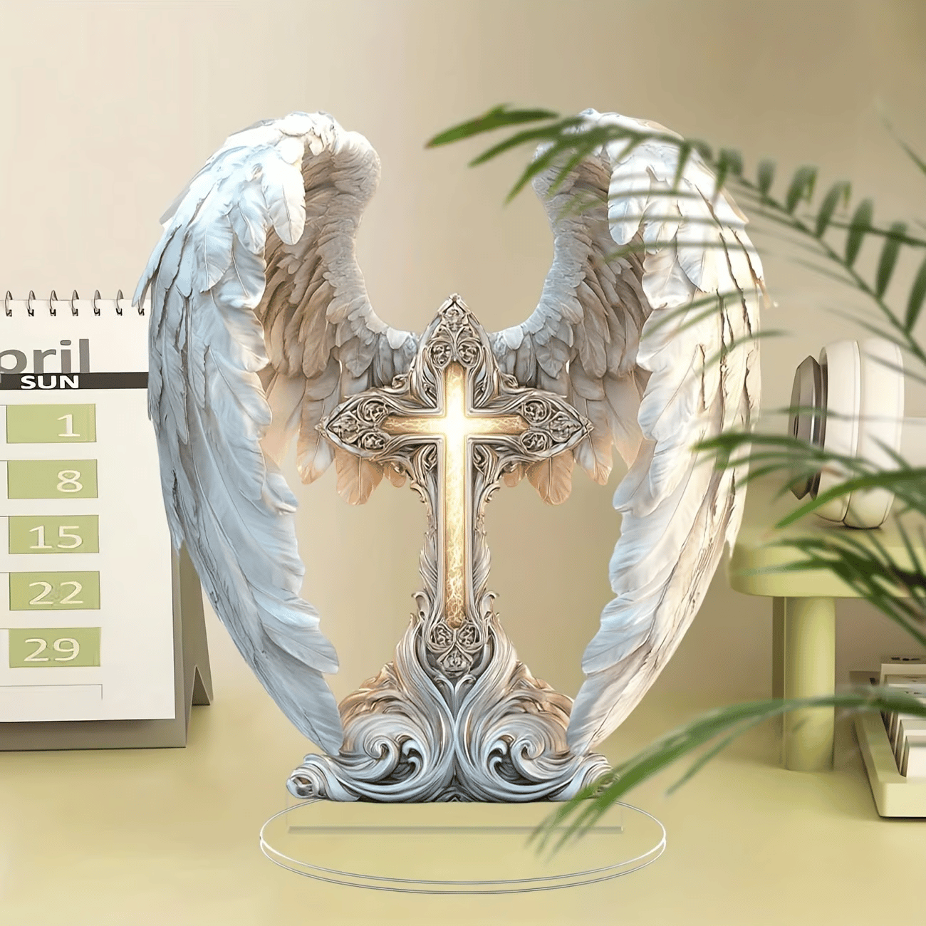 💖LAST DAY SALE 50% OFF-🪽Gorgeous Angel Wings Cross Decoration✝️