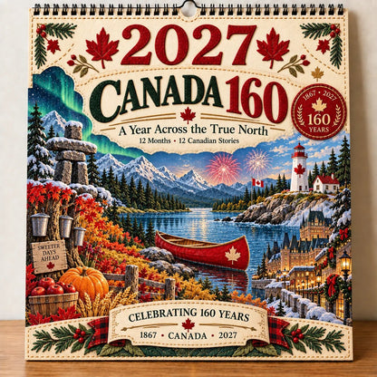 🇨🇦🍁 2027 Canada 160th Anniversary Commemorative Wall Calendar 🍁🇨🇦