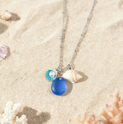 💯The most popular marine gift💝Coastal Reflections🎉——Healing Series of Sea Glass Pendant Necklaces💫