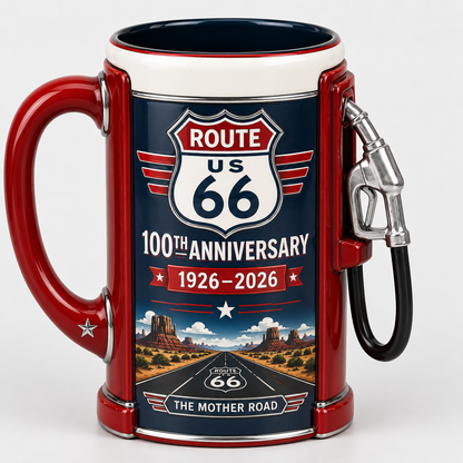 Route 66 Centennial Fuel Pump Mug – 100th Anniversary Edition (1926–2026）