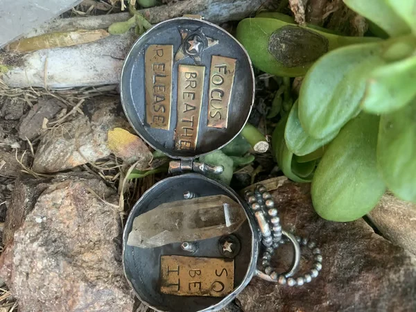 ✨100% Handmade Silver Triple Moon & Tree of Life Locket